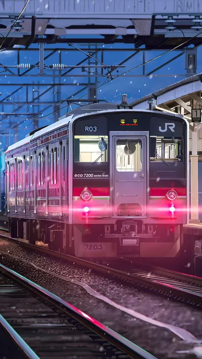 Anime Train Backgrou Abstract Wallpaper 4K 1080x1920 Brown, Pink