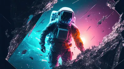 Astronaut Wallpapersafari Space Space Wallpaper 4K 3840x2159 White, Pink, Gray