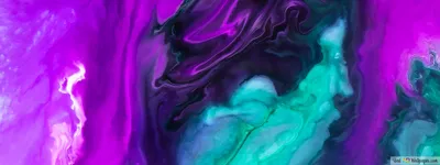 Abstract Colorful Digital Art Abstract Wallpaper 4K 3840x1440 Purple, Yellow