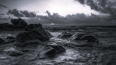Black Ocean Com Black/Dark Wallpaper 4K 1920x1080 White