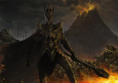 Dark Armored Warrior Lord Rings Black/Dark Wallpaper 4K 4961x3508 Dark, Armored, Warrior, From, The, Lord, Of, Rings, Stands, Amidst, Fiery, Battlefield, Brown, Orange, Landscape, 4k