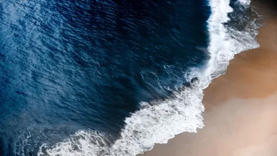 Ocean Beach Cave Nature Wallpaper 4K 3840x2160 Gray, White