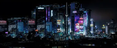 Night City Trailer Extended Black/Dark Wallpaper 4K 3440x1440 Brown, Gray