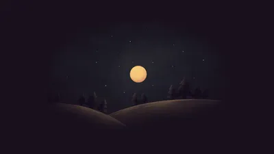 Simple Night Black-dark Black/Dark Wallpaper 4K 1920x1080 Simple, Night, Orange, Purple, Gray, Ultrawide, Full HD