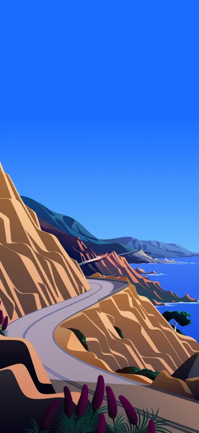 Cliffside Mac Variants Iphone Pro Wallpaper 4K, Abstract category