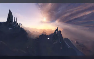 Dramatic Sci Cityscape Sunset Wallpaper 4K, World category