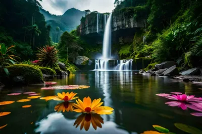 Moody Waterfall Wallpaper Nature Wallpaper 4K 2940x1960 White