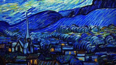 1920x1080 Van Gogh Space Wallpaper 4K 1920x1080 Red
