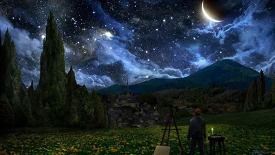 Starry Night Wallpaperbat Space Wallpaper 4K 1244x700 Brown, White, Gray
