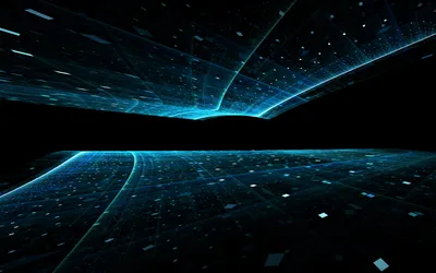 Futuristic Abstract Blue Wallpaper 4K, Technology category