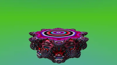 Mandelbulb Links Schnitt Abstract Wallpaper 4K 7680x4320 Red