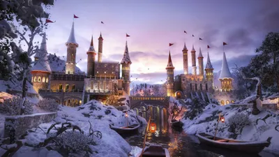 Castle Fantasy Fantasy Wallpaper 4K 3840x2160 White, Gray