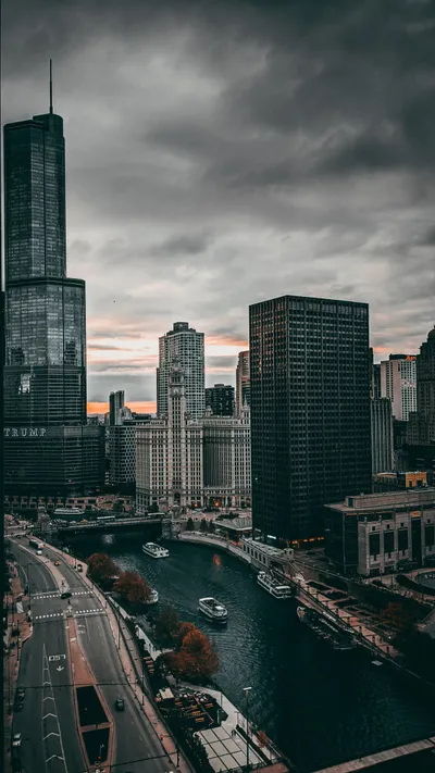 City Buildings Dark World Wallpaper 4K 2268x4032 Gray