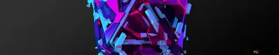 Digital Art Abstract Technology Wallpaper 4K 2400x480 Purple, Yellow