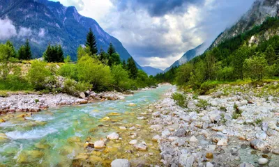 River Mountains Cave Mountain Nature Wallpaper 4K 2000x1200 White, Gray