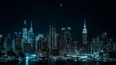 New York City Half World Wallpaper 4K 3840x2160 Blue, Brown, Gray