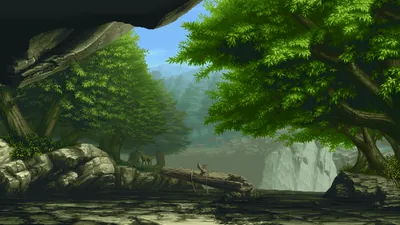 Pixel Forest Nature Nature Wallpaper 4K 1920x1080 Pink, Gray