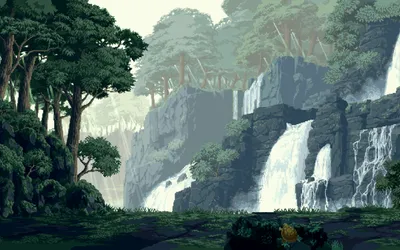 Pixel Forest Nature Nature Wallpaper 4K 1920x1200 White, Gray
