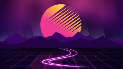 Retrowave Neon Artist Images Nature Wallpaper 4K 3840x2160 Green, Pink