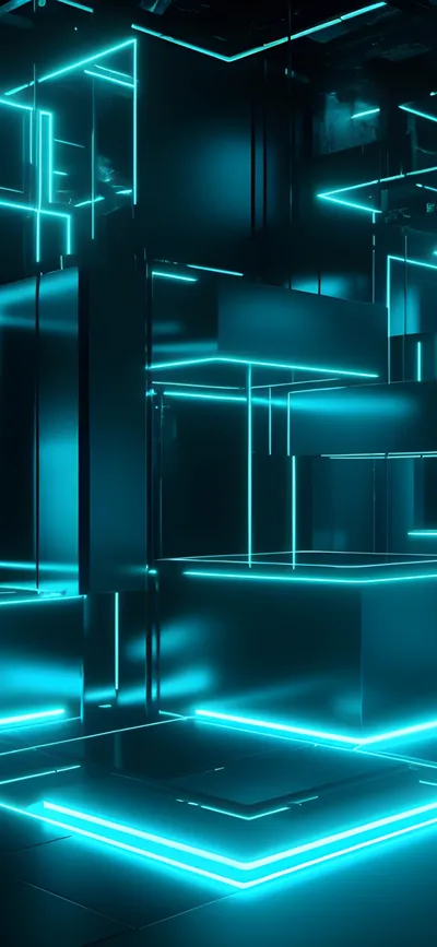 Neon Iphone Cave Abstract Wallpaper 4K 1290x2796 Yellow, Brown