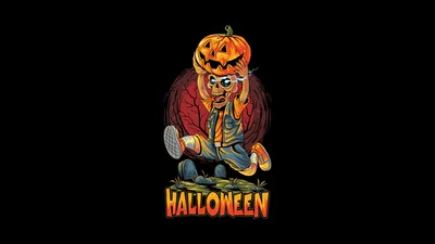 Halloween Zombie Scary Abstract Wallpaper 4K 3840x2160 Orange, Brown