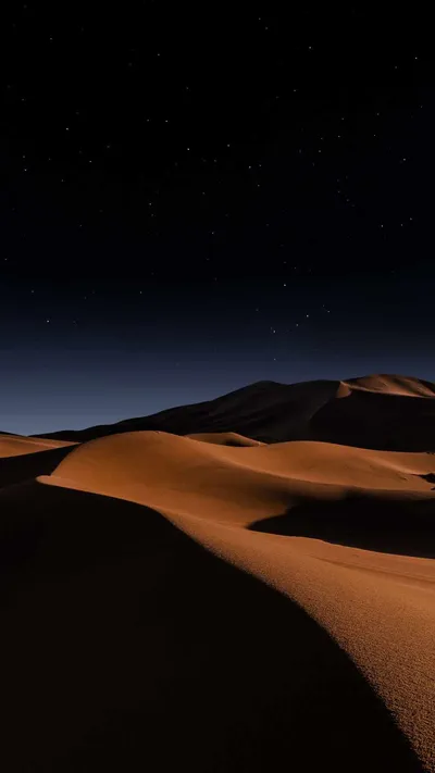 Night Desert Dunes Iphone Black/Dark Wallpaper 4K 900x1600 Black