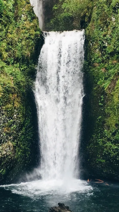 Calm Waterfall Wallpaper Nature Wallpaper 4K 1242x2208 White