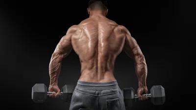 Golden Bodybuilding Wallpaper Abstract Wallpaper 4K 3840x2160 Gray, Brown