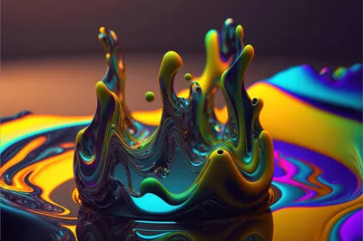 Abstract Liquid Metallic Wallpaper 4K, Abstract category