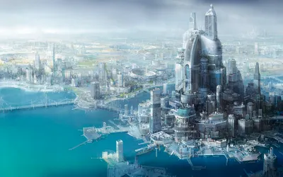 Futuristic Sci Cityscape Reminiscent Star World Wallpaper 4K 1920x1200 Hd, Wallpaper:, Of, A, Futuristic, Sci-fi, Cityscape, Reminiscent, Star, Wars, Featuring, Towering, White, Brown, Gray, Ultrawide, Full HD