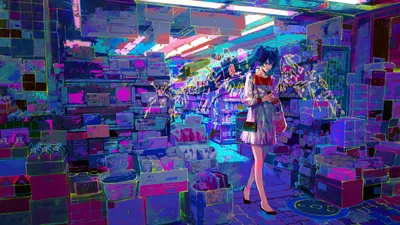 Anime Wallpaper 1918x1078 Abstract Wallpaper 4K 1918x1078 Blue, Ultrawide