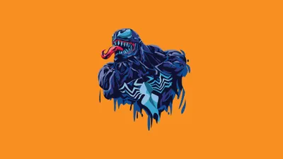 Minimalist Comic Venom Wallpaper 4K, Minimal category
