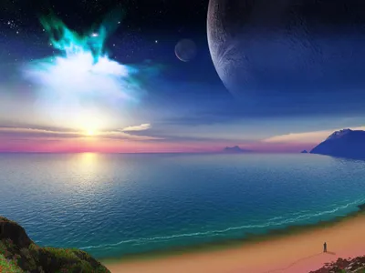 Dreamy World Beach Nature Wallpaper 4K 1600x1200