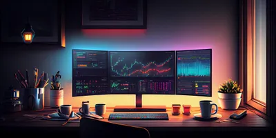 Computer Forex Trading Terminal Technology Wallpaper 4K 3920x1960