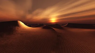 Sunset Sand Dunes Wallpaper 4K, Nature category
