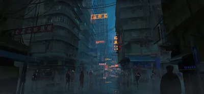 Artistic City Quad World Wallpaper 4K 3840x1762 Artistic, City, 2k, Quad, Hd, Pc, Desktop, Wallpaper:, Neon-lit, Rainy, Street, Between, Black, Ultrawide, 4k