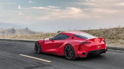 Epic Supercar Wallpaper Cars Wallpaper 4K 3840x2160 A, Striking, Toyota, Ft-1, Supercar, Showcases, Its, Sleek, Design, Against, Scenic, Backdrop, Gray, Ultrawide, 4K