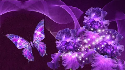Abstract Design Vibrant Purple Flower Animals Wallpaper 4K 1920x1080 Hd, Desktop, Wallpaper:, Featuring, An, Abstract, Design, With, Vibrant, Purple, Flower, Matching, Brown, Ultrawide, Full HD