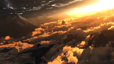Fantasy Landscape Mountains Wallpaper 4K, Nature category