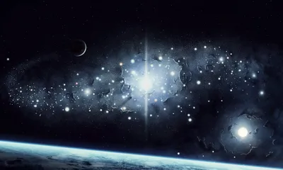 Sci Space Bright Star Wallpaper 4K, Space category