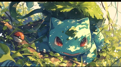 Bulbasaur Pok Mon Abstract Wallpaper 4K 2912x1632 Hd, Desktop, Wallpaper:, Featuring, Bulbasaur, A, Pokémon, Peeking, Pok, Mon, Through, Foliage, White, Ultrawide, QHD