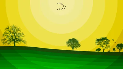Bold Minimalist Wallpaper Nature Wallpaper 4K 5760x3240 Minimalist, Tree, Artistic, Landscape, Hd, Desktop, Wallpaper, Pink, Yellow, Ultrawide, 4k