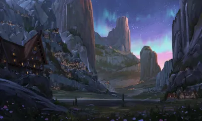 Dark Fantasy Wallpaper World Wallpaper 4K 3840x2304 A, Stunning, 4k, Ultra, Hd, Fantasy, City, Nestled, Between, Towering, Cliffs, Under, Brown, Ultrawide