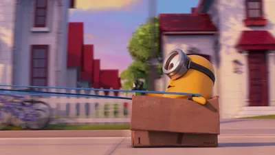 Minion Movie Despicable Riding Abstract Wallpaper 4K 1920x1080 Hd, Pc, Desktop, Wallpaper:, Featuring, A, Minion, From, Movie, Despicable, Riding, Cardboard, Brown, Gray, Ultrawide, Full HD