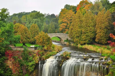 Bold Waterfall Wallpaper Nature Wallpaper 4K 2048x1360 Waterfall, In, Autumn, Park, White, Ultrawide, Full HD