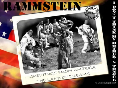Rammstein Astronaut Suits Abstract Wallpaper 4K 1600x1200 Hd, Wallpaper, Featuring, Rammstein, In, Astronaut, Suits, With, American, Flag, Backdrop, Text, White, Gray, Landscape