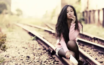 Bright Contemplative Wallpaper Abstract Wallpaper 4K 2560x1600 Hd, Desktop, Wallpaper:, Featuring, A, Contemplative, Woman, Sitting, Railroad, Tracks, Surrounded, Soft, White, Ultrawide, QHD