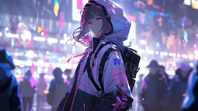 Anime Girl Pink World Wallpaper 4K 1536x864