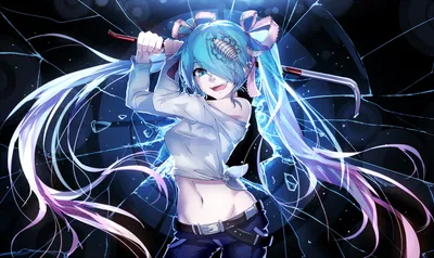 Hatsune Miku Anime Abstract Wallpaper 4K 1700x1010 Hd, Desktop, Wallpaper, Featuring, Hatsune, Miku, An, Anime, Vocaloid, Long, Blue, Hair, White, Ultrawide
