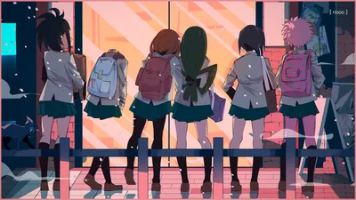 Anime Characters Hero Abstract Wallpaper 4K 1920x1080 Anime, Hd, Wallpaper, Featuring, Characters, From, My, Hero, Academia, Five, School, Uniforms, White, Pink, Ultrawide, Full HD